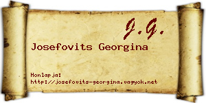 Josefovits Georgina névjegykártya
